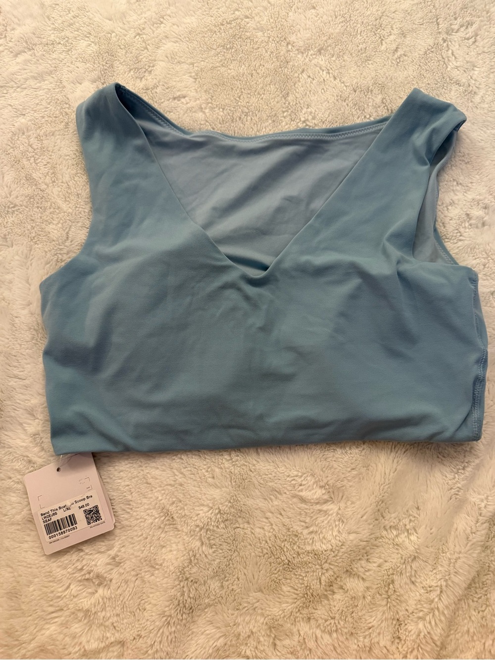Lululemon Bend this front to back boat and scoop bra L/XL Sea Form NWT